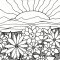 Coloring pages of sunsets