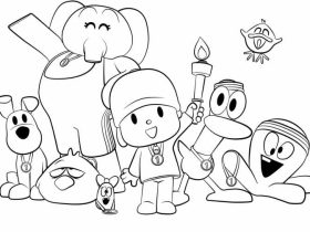 Pocoyo coloring pages