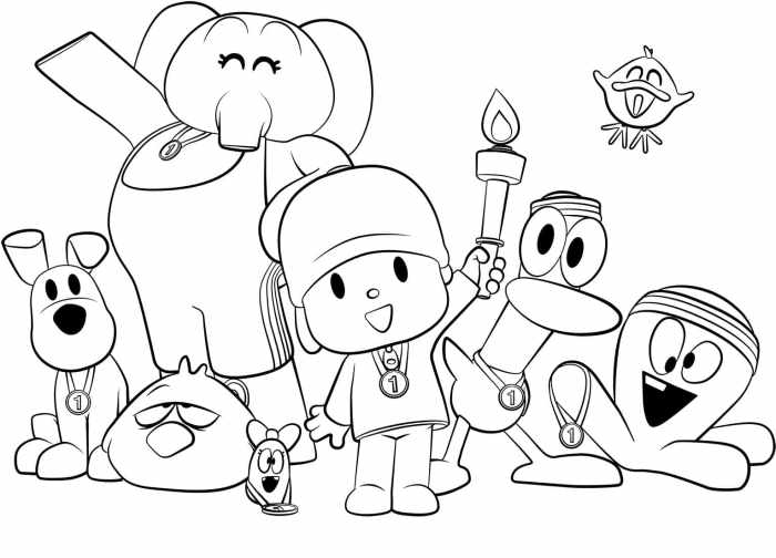 Pocoyo coloring pages