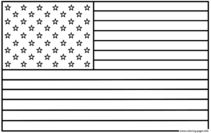 Flag coloring page