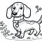 Dachshund dog coloring pages