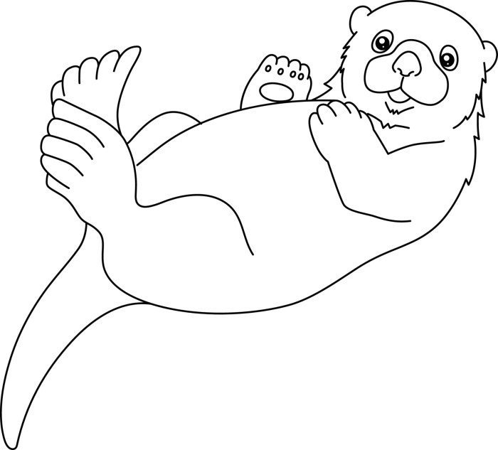 Otter coloring pages