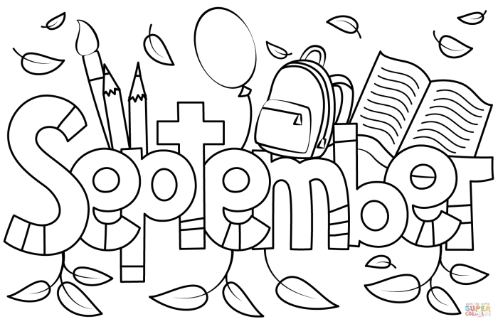 Coloring pages for september