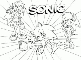 Sonic hedgehog coloring pages printable