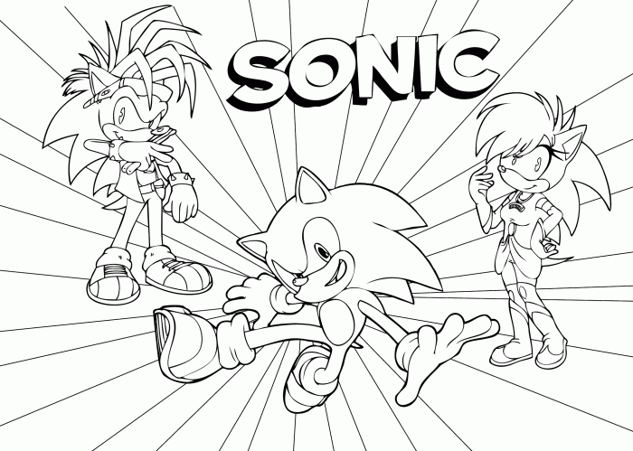 Sonic hedgehog coloring pages printable