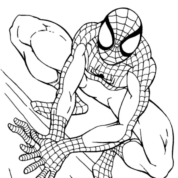 Cute spiderman coloring pages