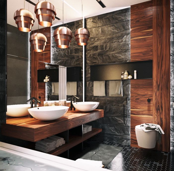 Modern bathroom wall decor