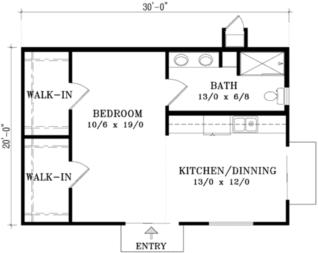 600 sq ft house design