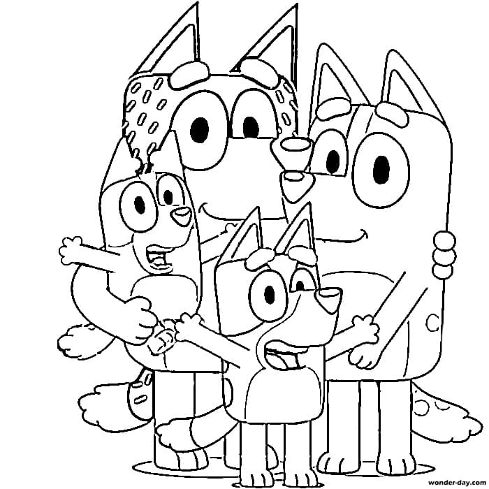 Free bluey coloring pages for kids