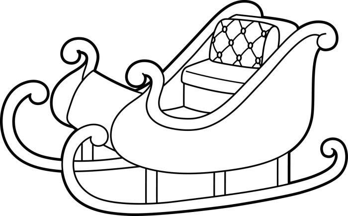 Santa sleigh coloring page