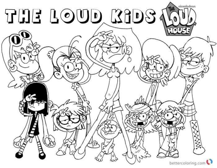 Loud house coloring pages