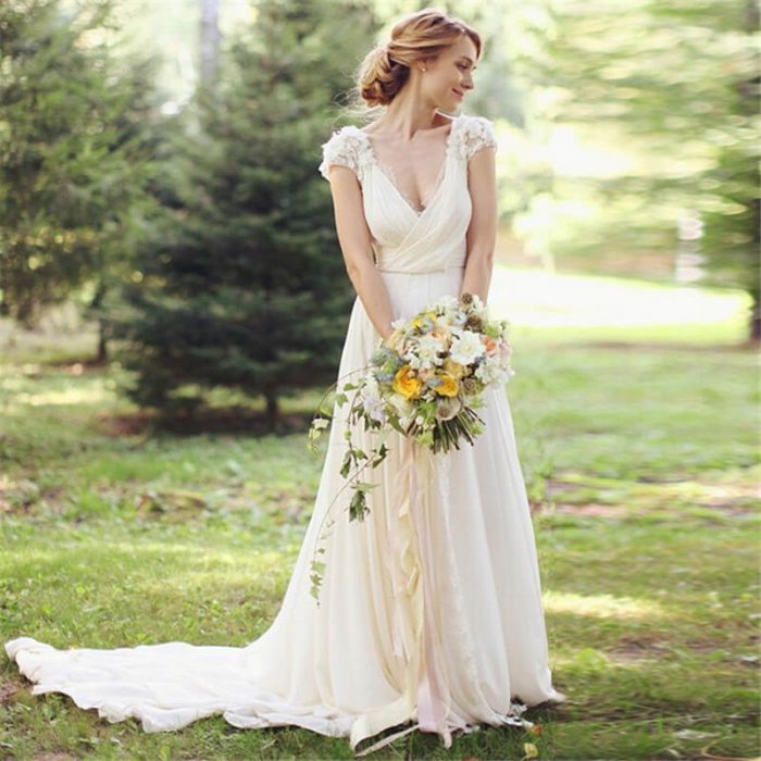 Simple country wedding dress