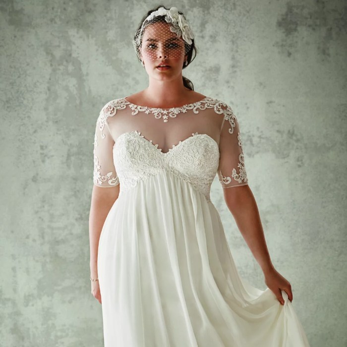 Plus size mini wedding dress