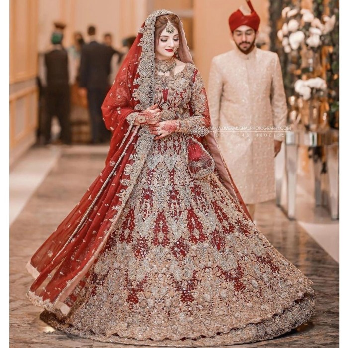 Red maxi wedding dress