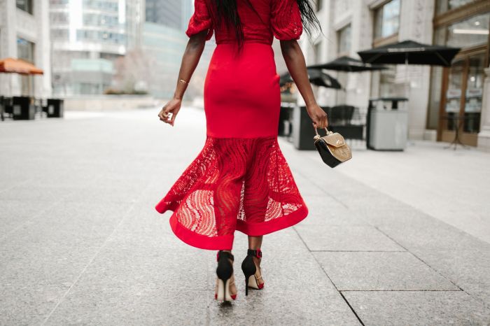 Red dress for summer wedding