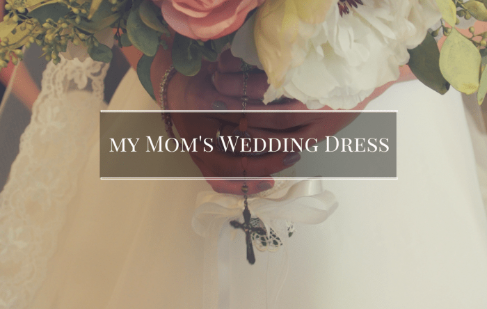 Remaking mom's wedding dress