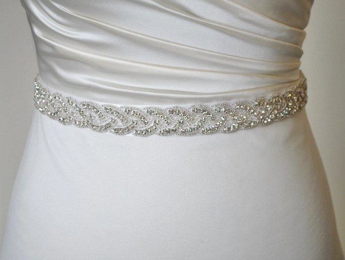 Sequin belt for wedding dress