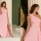 Pink lily wedding guest dress