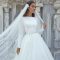 Plain wedding dresses with sleeves